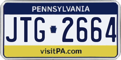 PA license plate JTG2664