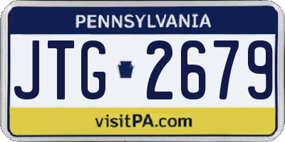 PA license plate JTG2679