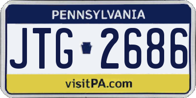 PA license plate JTG2686