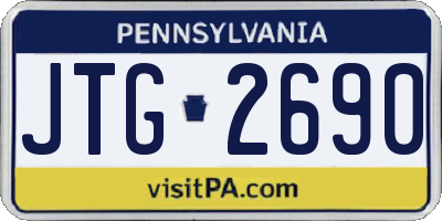 PA license plate JTG2690