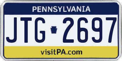 PA license plate JTG2697