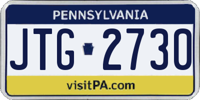 PA license plate JTG2730