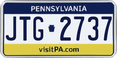 PA license plate JTG2737