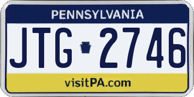 PA license plate JTG2746