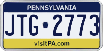 PA license plate JTG2773