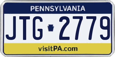 PA license plate JTG2779