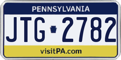 PA license plate JTG2782