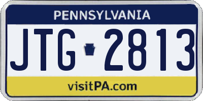 PA license plate JTG2813
