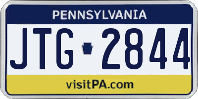 PA license plate JTG2844