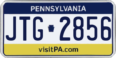 PA license plate JTG2856