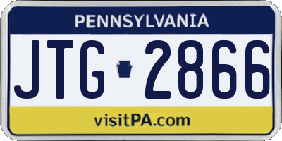 PA license plate JTG2866