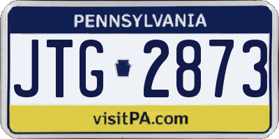 PA license plate JTG2873