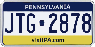 PA license plate JTG2878