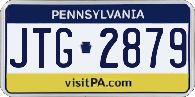 PA license plate JTG2879