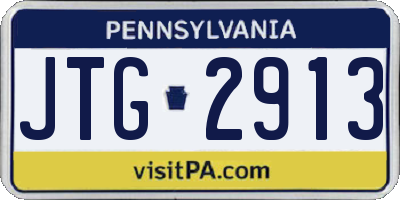 PA license plate JTG2913