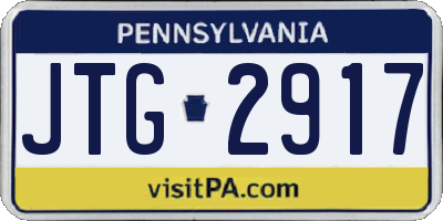 PA license plate JTG2917