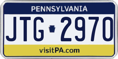 PA license plate JTG2970