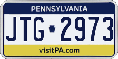 PA license plate JTG2973