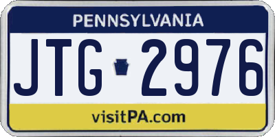 PA license plate JTG2976