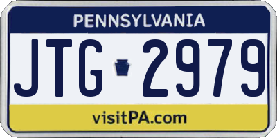 PA license plate JTG2979
