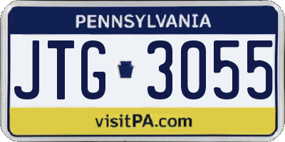 PA license plate JTG3055