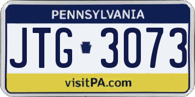 PA license plate JTG3073