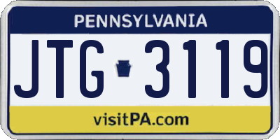 PA license plate JTG3119