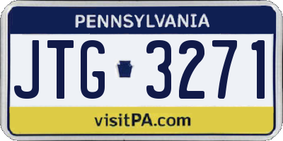 PA license plate JTG3271