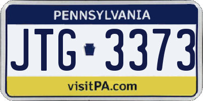 PA license plate JTG3373
