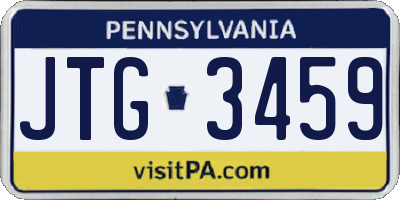 PA license plate JTG3459