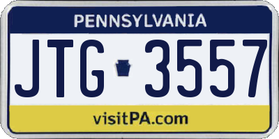 PA license plate JTG3557