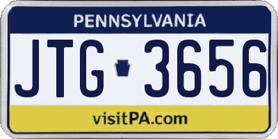 PA license plate JTG3656
