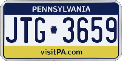 PA license plate JTG3659