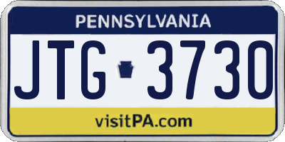 PA license plate JTG3730