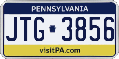 PA license plate JTG3856