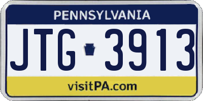 PA license plate JTG3913