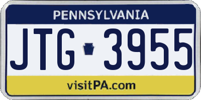 PA license plate JTG3955