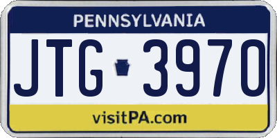 PA license plate JTG3970