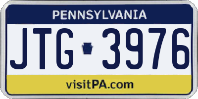 PA license plate JTG3976