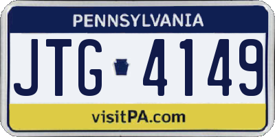 PA license plate JTG4149