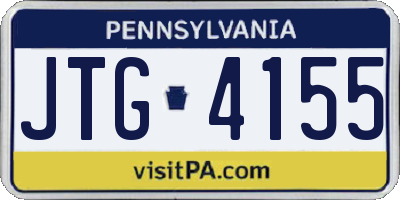 PA license plate JTG4155