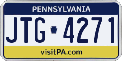 PA license plate JTG4271