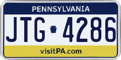 PA license plate JTG4286