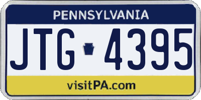 PA license plate JTG4395