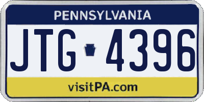 PA license plate JTG4396