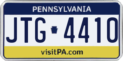 PA license plate JTG4410