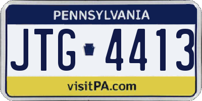 PA license plate JTG4413
