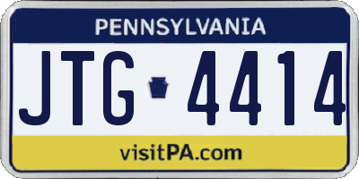 PA license plate JTG4414