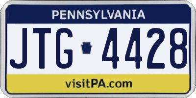 PA license plate JTG4428