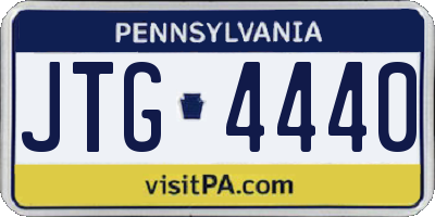 PA license plate JTG4440
